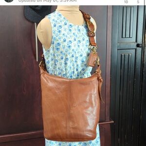 Coach Bleeker Tattersall XL bucket 11423 whiskey